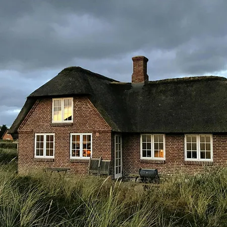 Thatched House In The First Row By The North Sea